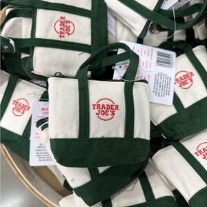 Trader Joe’s Micro Canvas Tote with Grocery Bag - GREEN